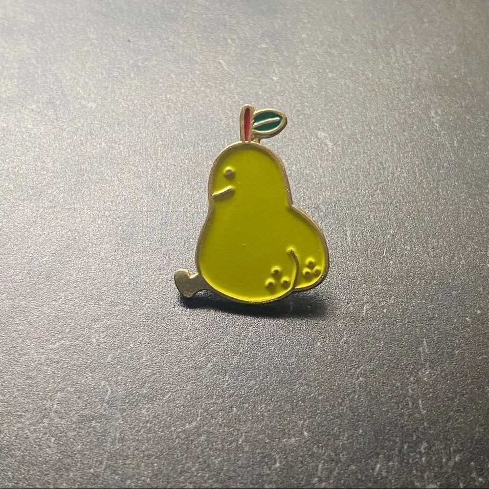Pear Bum Enamel Pin/ Brooch Lapel